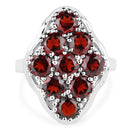 5.22 Carat Genuine  Garnet .925 Sterling Silver Ring-3
