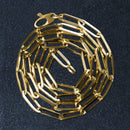 10K Yellow Gold Lite Paperclip Chain (4.20 mm)-5
