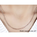 14k White Gold Wire Paperclip Chain (2.7mm)-5
