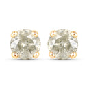 1.16 Carat Genuine LB Diamond 14K Yellow Gold Earrings-1