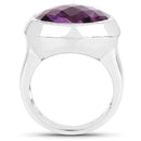 8.25 Carat Genuine Amethyst .925 Sterling Silver Ring-2