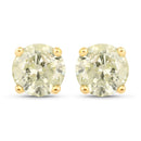 1.12 Carat Genuine LB Diamond 14K Yellow Gold Earrings-1