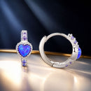 925 Sterling Silver Translucent Opal Earrings with CZ for Women-2