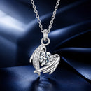 925 Sterling Silver Moissanite White Gold Plated Necklace for Women, Length 40+5cm-1