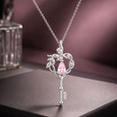 925 Sterling Silver Necklace with CZ in Pavé Setting, 400+50mm Length for Women-1