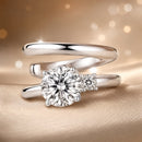 925 Sterling Silver 5mm Moissanite Earrings for Women, 13x8mm, White Gold Plated-1