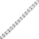 4.96 Carat Genuine White Topaz .925 Sterling Silver Bracelet-4
