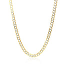 3.6 mm 14k Two Tone Gold Pave Curb Chain-3