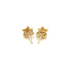 14k Yellow Gold Post Earrings with Stars-3