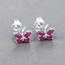 0.63 Carat Genuine Ruby .925 Sterling Silver Earrings-4