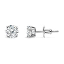 .925 Sterling Silver 1.0 Cttw Round Brilliant Cut Lab Grown Diamond 4-Prong Classic Solitaire Stud Earrings (F-G Color, VS2-SI1 Clarity)-3