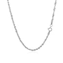 14k White Gold Singapore Chain 1.7mm-3