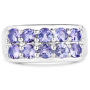 1.90 Carat Genuine Tanzanite .925 Sterling Silver Ring-3