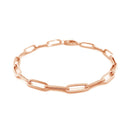 14K Rose Gold Bold Paperclip Chain Bracelet-2