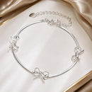 925 Sterling Silver White Gold Plated Adjustable Bracelet for Women-1