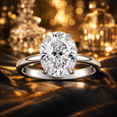 925 Sterling Silver 3.5 Carat Oval Zircon Ring with White Gold Plating for Women-1