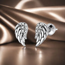 925 Sterling Silver Earrings with Pavé Setting CZ - 1.1x0.6cm-1