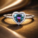 925 Sterling Silver Heart 8mm CZ Ring Size 6 for Women-8