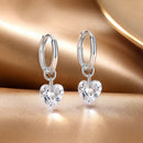 925 Sterling Silver Earrings with Pavé Setting CZ and White Gold Plating for Women-2