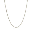 18k White Gold Diamond Cut Cable Link Chain (1.40 mm)-3