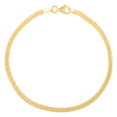 14k Yellow Gold 7 inch Mini Cube Bracelet (2.60 mm) - 0
