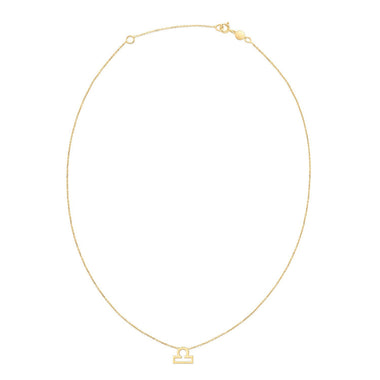 14K Yellow Gold Libra Necklace - 0