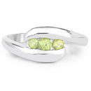 0.56 Carat Genuine Peridot .925 Sterling Silver Ring-3