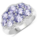2.66 Carat Genuine Tanzanite .925 Sterling Silver Ring-1