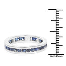 2.00 Carat Genuine Blue Sapphire .925 Sterling Silver Ring-3