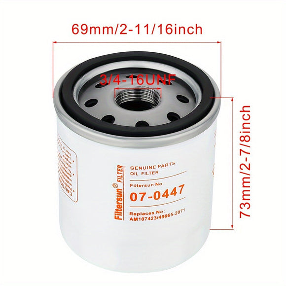 3pcs Hipa Oil Filter For Club Car Golf Cart 1992-Up 1016467 Motor Engine