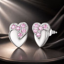 925 Sterling Silver White Gold Plated CZ Earrings 1.0x0.7cm for Women-1