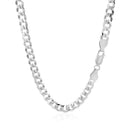5.7mm 14k White Gold Solid Curb Chain-3
