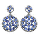 2.94 Carat Genuine Tanzanite .925 Sterling Silver Earrings-1