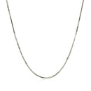14k White Gold Adjustable Snake Chain 0.85mm-2