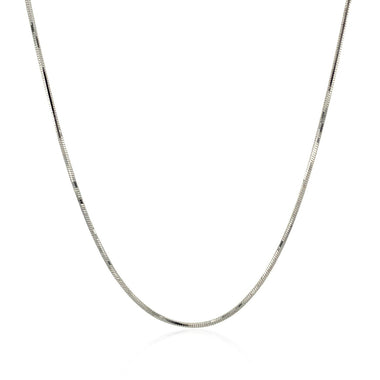 14k White Gold Adjustable Snake Chain 0.85mm - 0