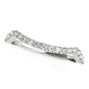 14k White Gold Modern Curvy Design Diamond Wedding Band (1/5 cttw)-1