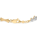 10k Gold 1/3 Cttw Diamond Miracle Set Alternating Bar and Link Bracelet (I-J Color, I1-I2 Clarity) - 7.75" Inches-2