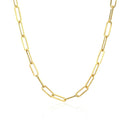 14K Yellow Gold Wide Paperclip Chain (3.3mm)-2