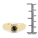 0.50 Carat Genuine Black Diamond .925 Sterling Silver Ring-3