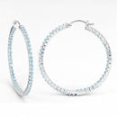 3.60 Carat Genuine Swiss Blue Topaz .925 Sterling Silver Earrings-3