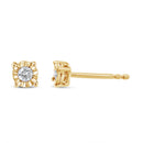 10K Yellow Gold Plated .925 Sterling Silver 1/10 Cttw Round Brilliant-Cut Diamond Miracle-Set Stud Earrings (J-K Color, I3 Clarity)-4
