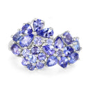 2.88 Carat Genuine Tanzanite .925 Sterling Silver Ring-3
