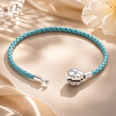 925 Sterling Silver and Leather 17cm Bracelet - 0