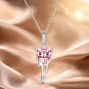925 Sterling Silver Adjustable Necklace with Pavé Setting CZ & Pendant for Women-1