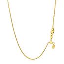 14k Yellow Gold Adjustable Box Chain (1.10 mm)-3