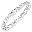 0.84 Carat Genuine White Diamond .925 Sterling Silver Bracelet-1