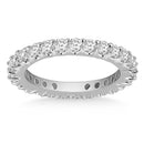 14k White Gold Common Prong Round Diamond Eternity Ring-1