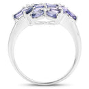 2.89 Carat Genuine Tanzanite .925 Sterling Silver Ring-2
