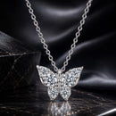 925 Sterling Silver Plated White Gold Moissanite Necklace 40+5cm for Women-1