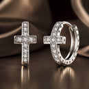 925 Sterling Silver Moissanite Earrings 1.3cm for Women-1